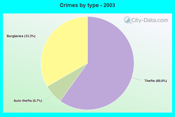 Crimes by type - 2003