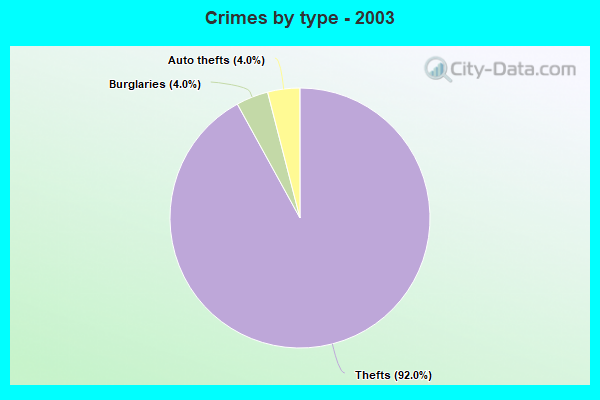 Crimes by type - 2003