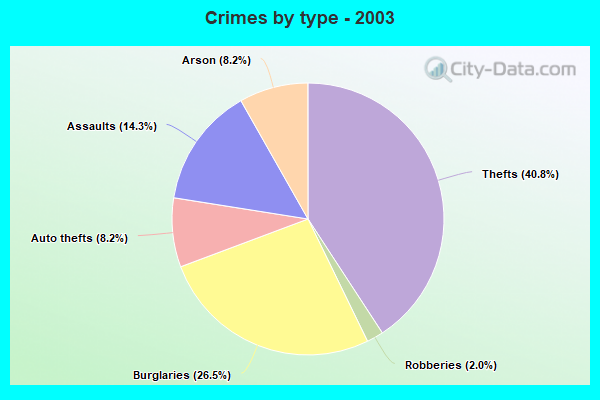 Crimes by type - 2003