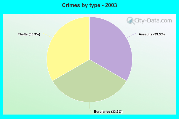 Crimes by type - 2003