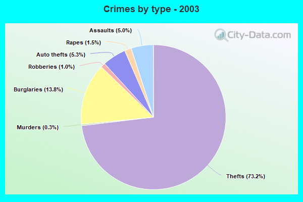 Crimes by type - 2003