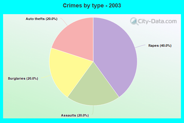 Crimes by type - 2003