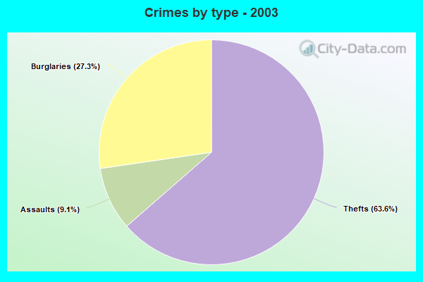 Crimes by type - 2003