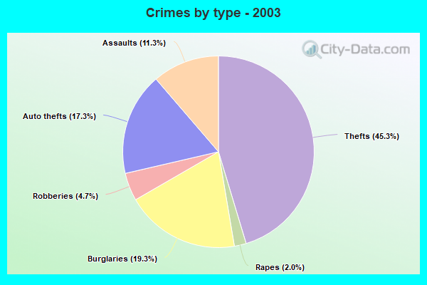 Crimes by type - 2003