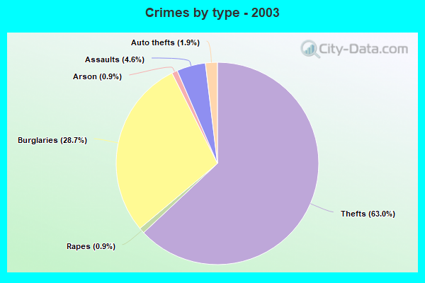 Crimes by type - 2003