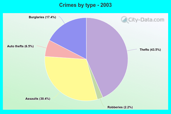 Crimes by type - 2003