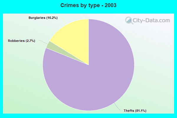 Crimes by type - 2003