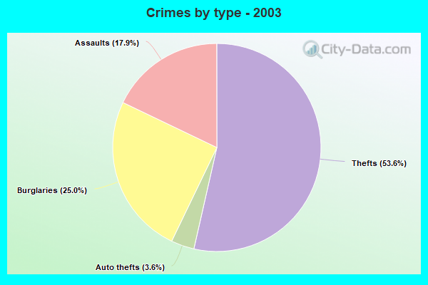 Crimes by type - 2003