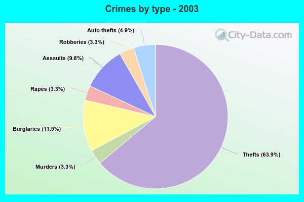 Crimes by type - 2003