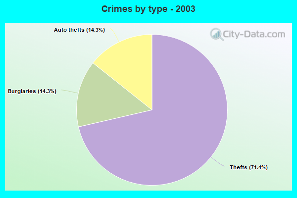 Crimes by type - 2003