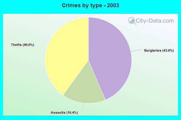 Crimes by type - 2003