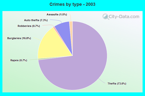 Crimes by type - 2003