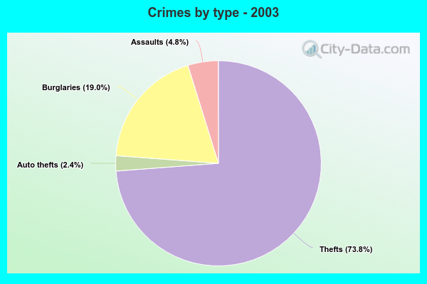 Crimes by type - 2003