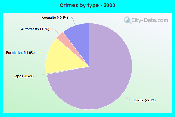 Crimes by type - 2003