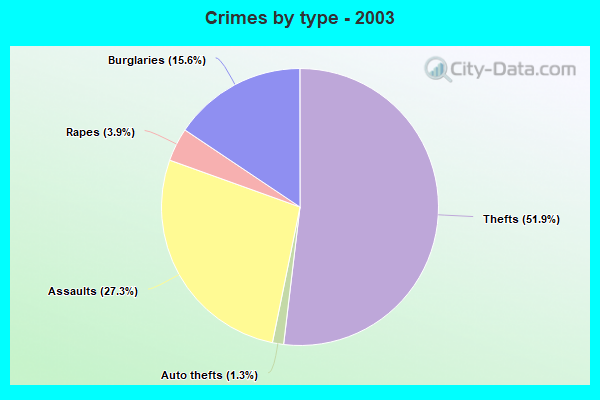 Crimes by type - 2003