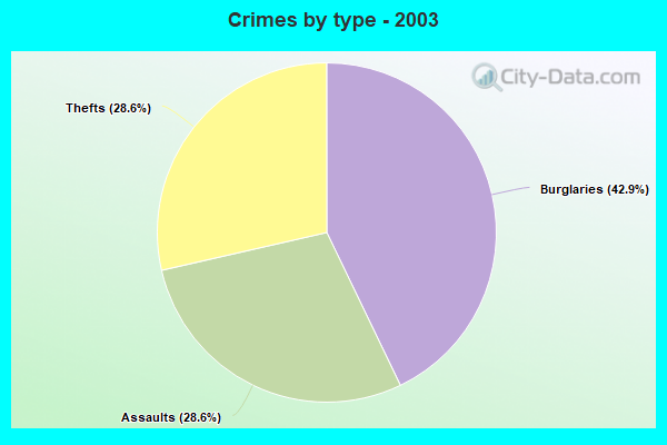 Crimes by type - 2003