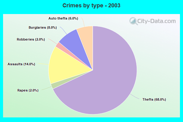 Crimes by type - 2003