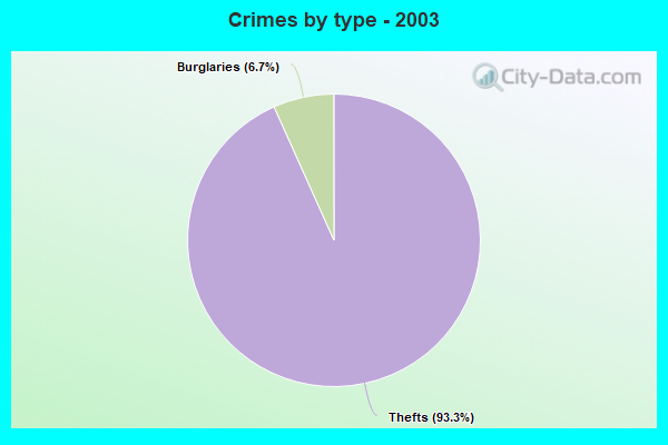 Crimes by type - 2003