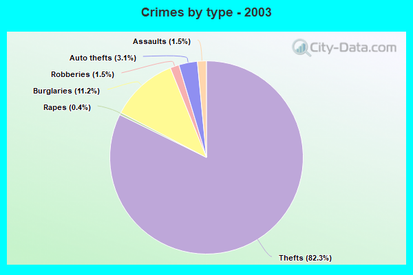 Crimes by type - 2003