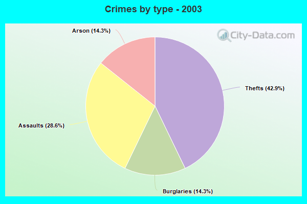 Crimes by type - 2003