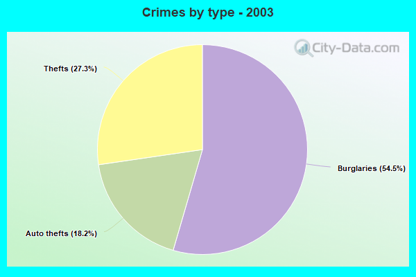 Crimes by type - 2003