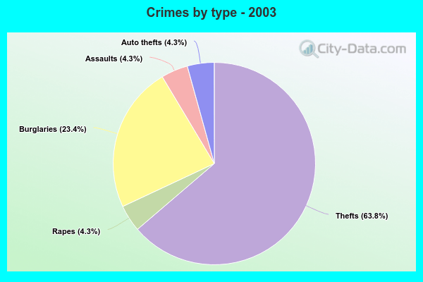 Crimes by type - 2003