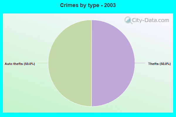 Crimes by type - 2003