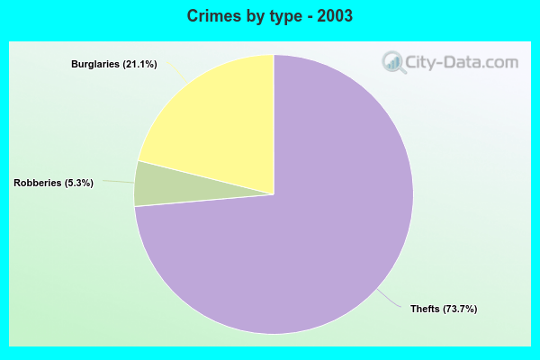 Crimes by type - 2003