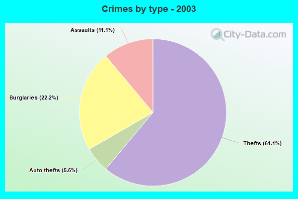 Crimes by type - 2003