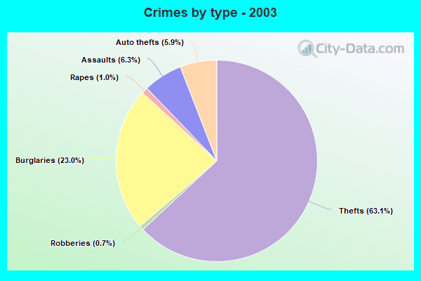 Crimes by type - 2003