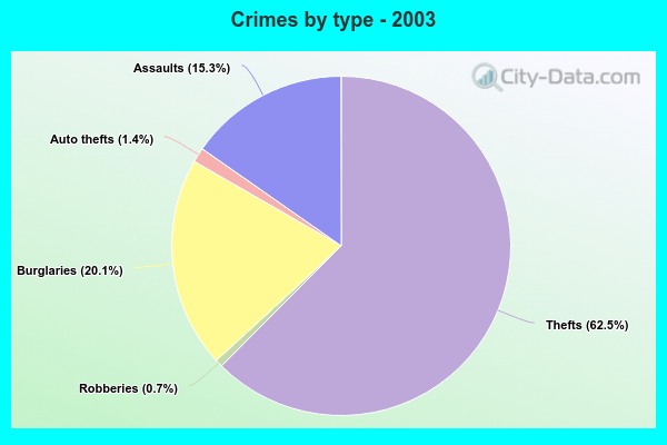 Crimes by type - 2003