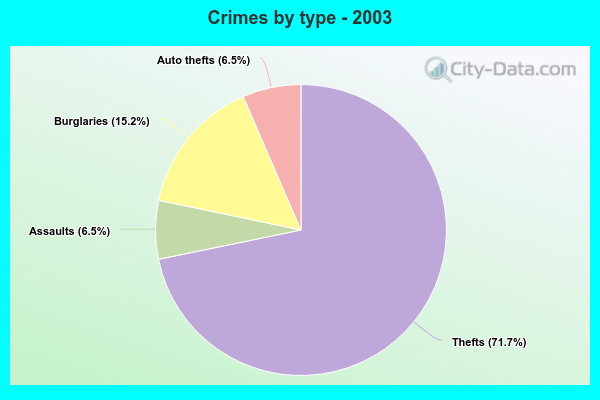 Crimes by type - 2003