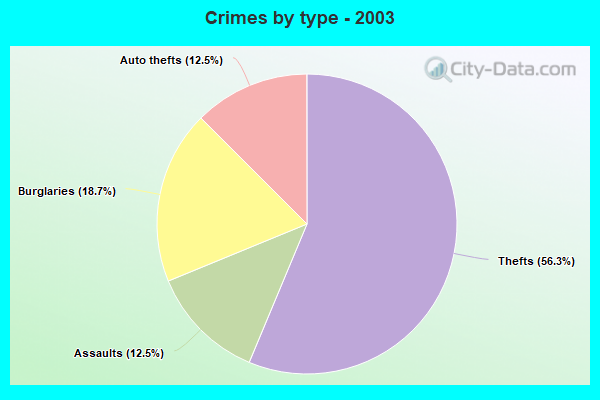 Crimes by type - 2003