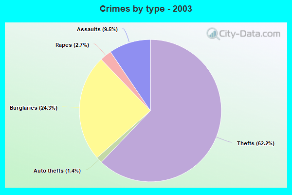 Crimes by type - 2003