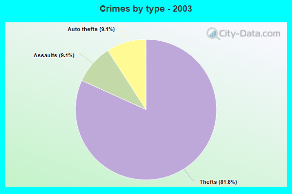 Crimes by type - 2003