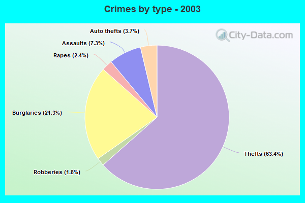 Crimes by type - 2003