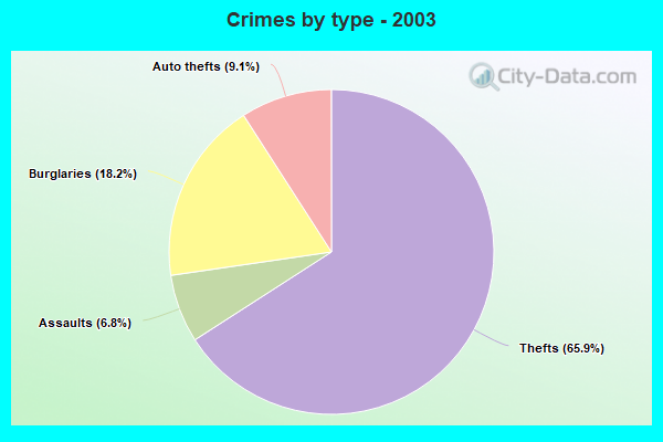 Crimes by type - 2003