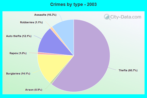 Crimes by type - 2003