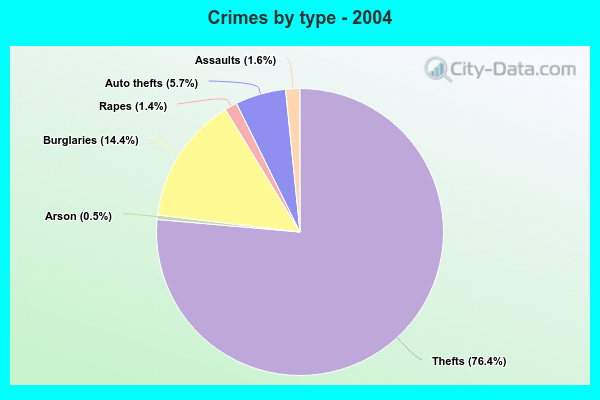 Crimes by type - 2004