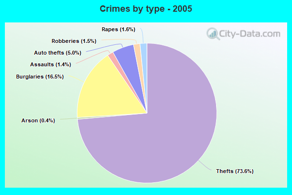 Crimes by type - 2005