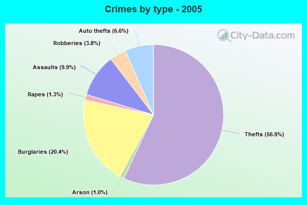 Crimes by type - 2005