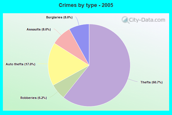 Crimes by type - 2005