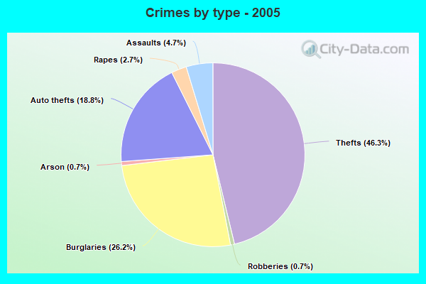 Crimes by type - 2005