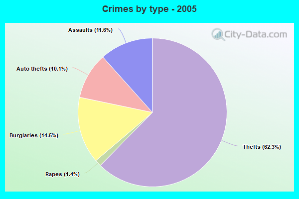 Crimes by type - 2005