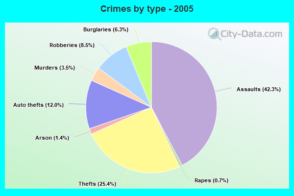 Crimes by type - 2005