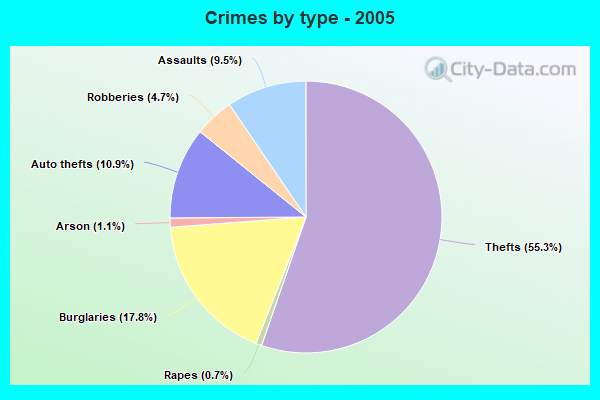 Crimes by type - 2005