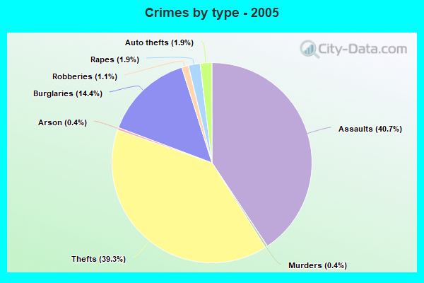 Crimes by type - 2005