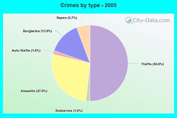 Crimes by type - 2005