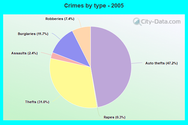 Crimes by type - 2005