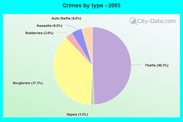 Crimes by type - 2005